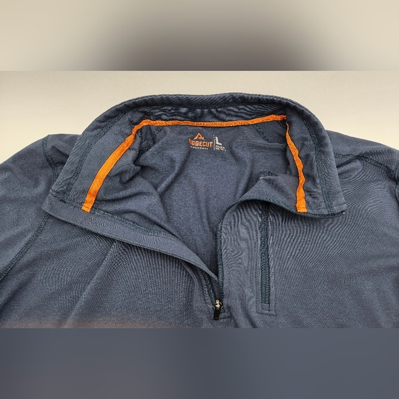 Ridgecut Toughwear Blue Quarter-Zip Performance Pullover Chest Pocket Size L - Picture 15 of 16